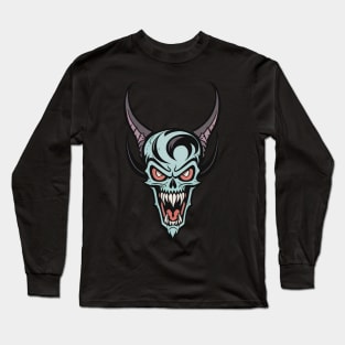 Blue demon red eyes Long Sleeve T-Shirt